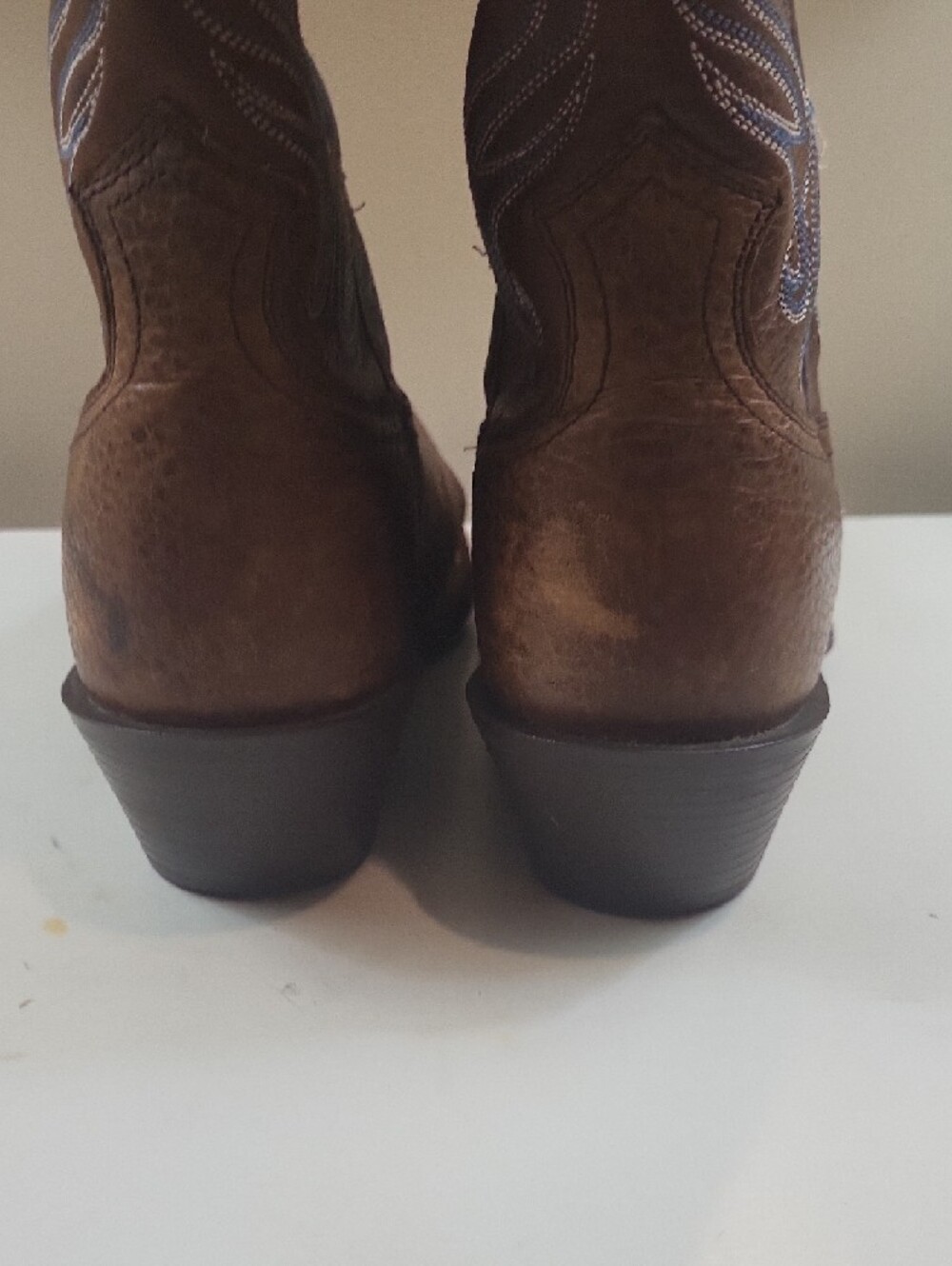 ARIAT Brown Leather Western Cowboy Boots with Embroidered Shaft, SIZE 8.5 - Picture 7 of 13